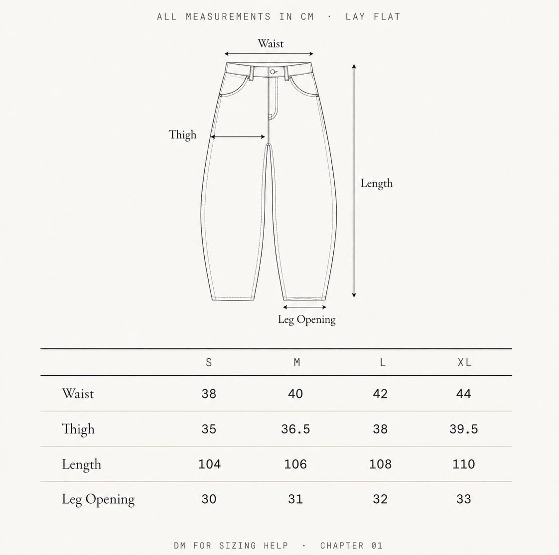 Chapter 01 — Raw Denim Jacket + Barrel-Leg Jeans
