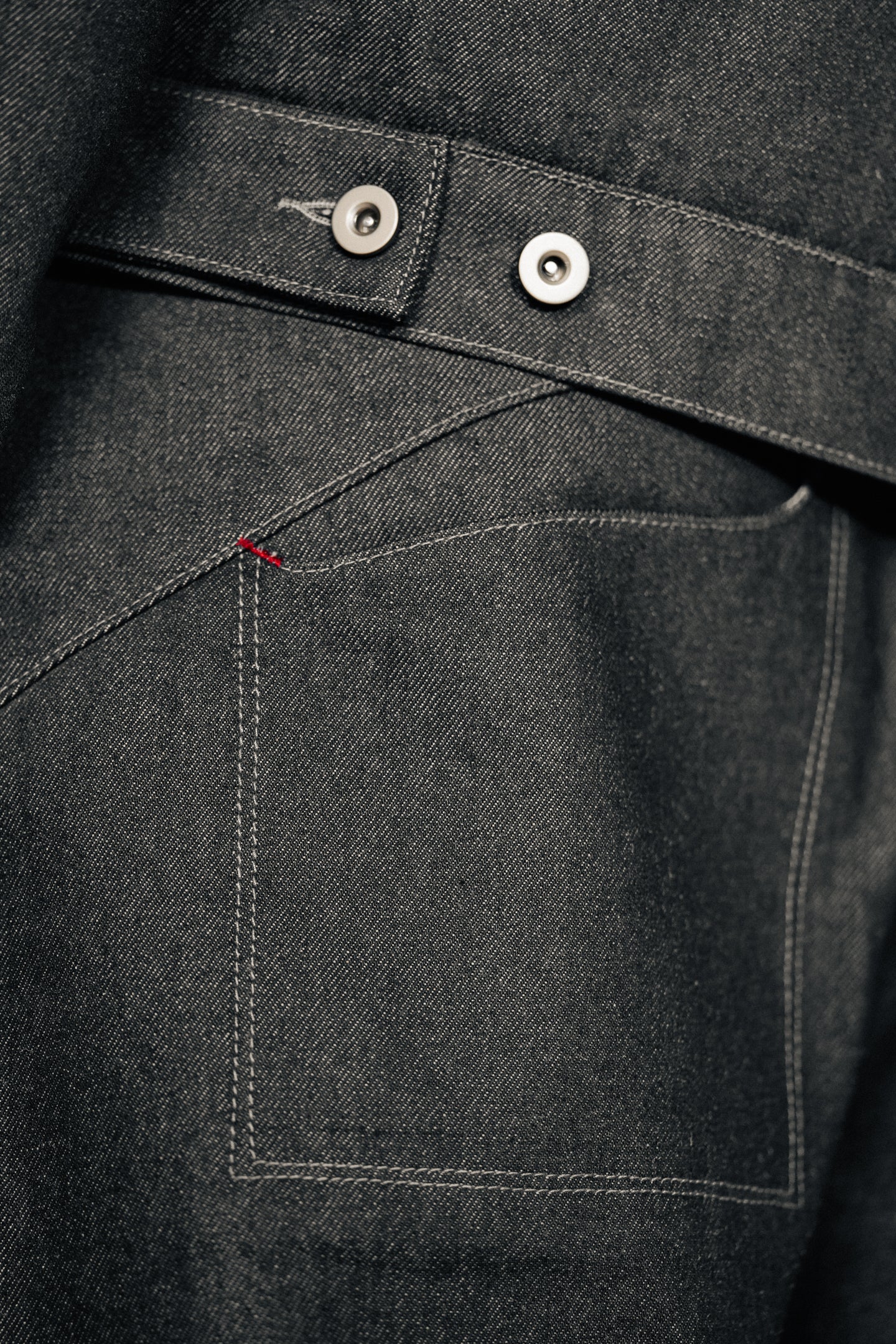 Chapter 01 — Raw Denim Jacket + Barrel-Leg Jeans
