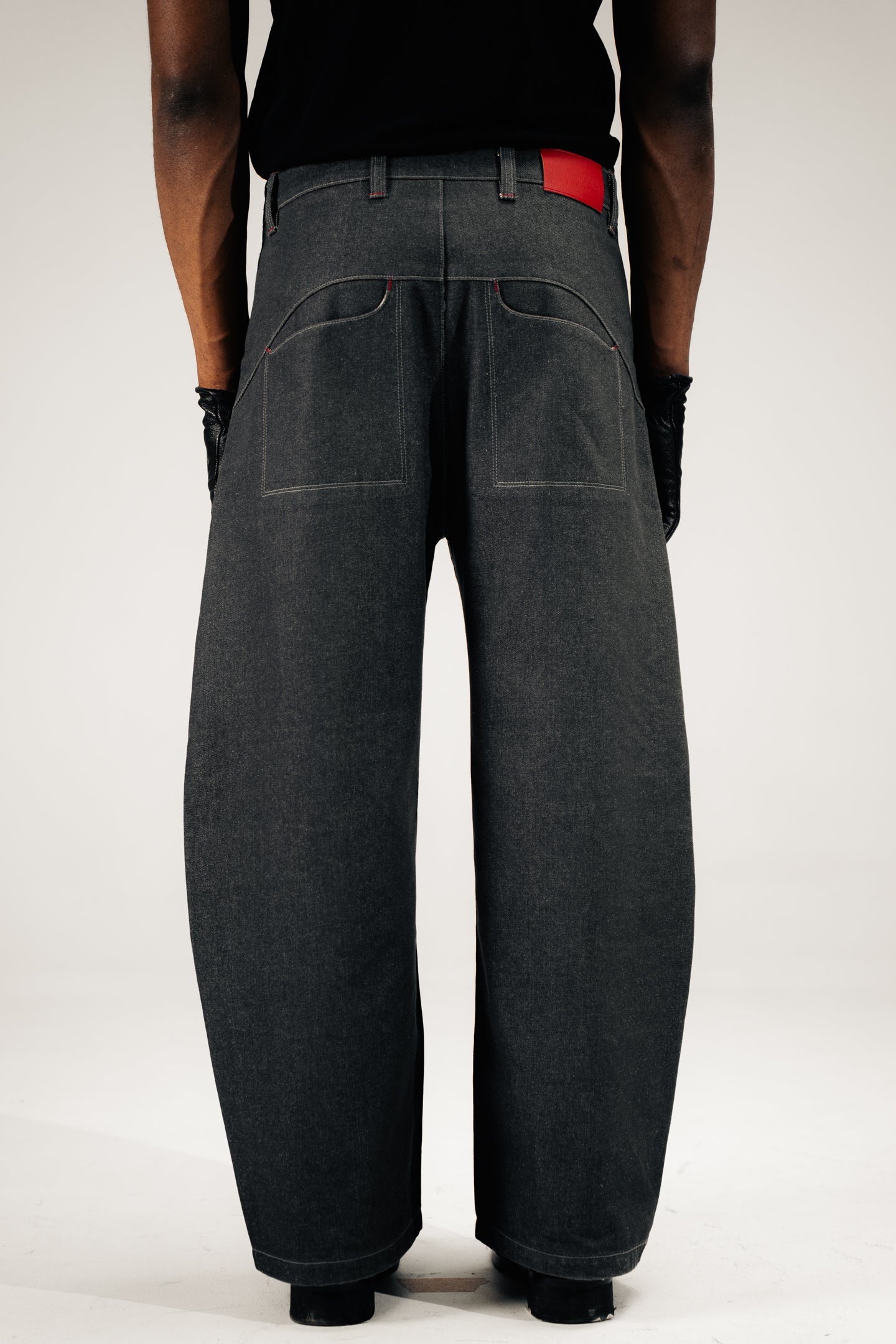 Chapter 01 — Raw Denim Jacket + Barrel-Leg Jeans